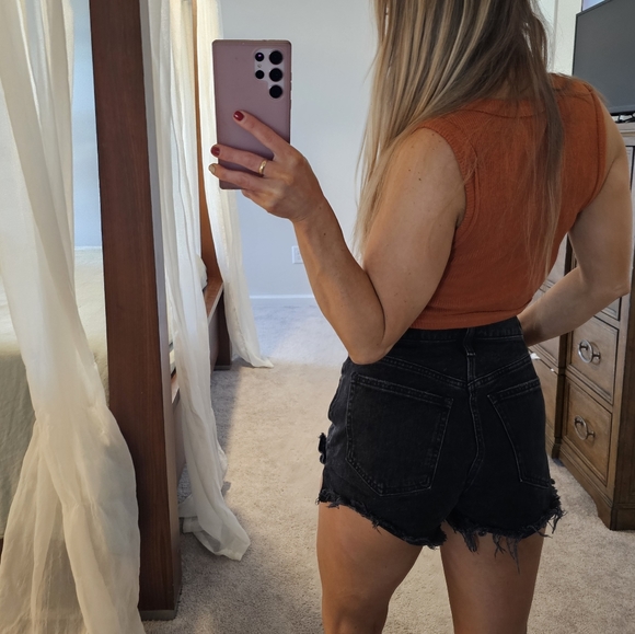 Free people cropped ribbed tank top new sz M - Picture 4 of 11